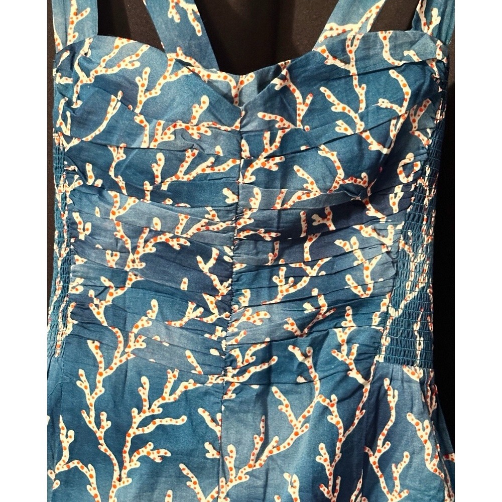 Anthropologie HD In Paris Womens Sz 2 Fit & Flair Retro Blue Sleeveless Dress - Picture 3 of 7
